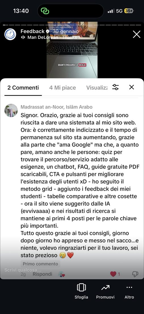 Recensione di uno studente Timettonline